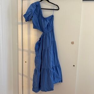 Steve Madden One-Shoulder Blue Dress